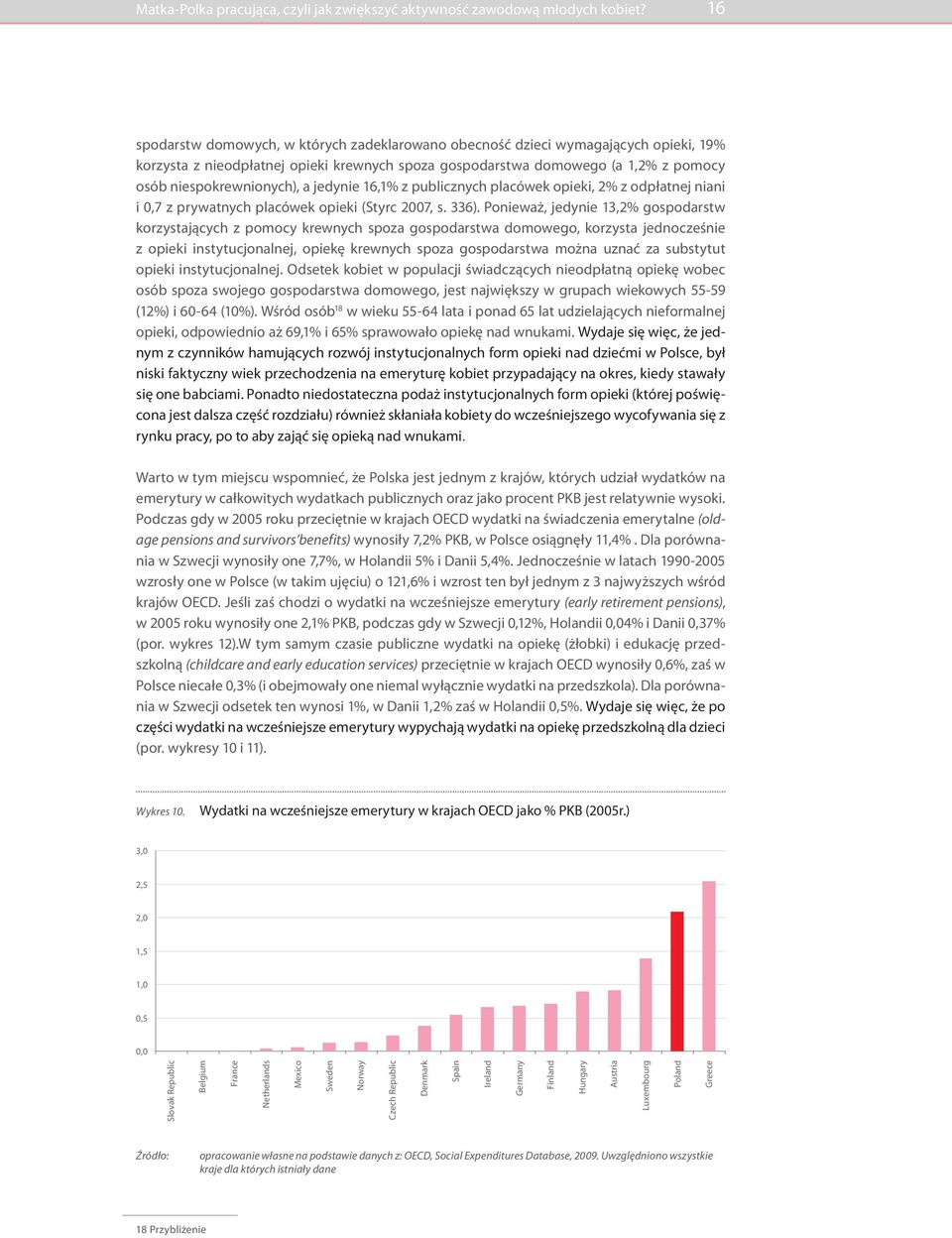 jedynie 16,1% z publicznych placówek opieki, 2% z odpłatnej niani i 0,7 z prywatnych placówek opieki (Styrc 2007, s. 336).