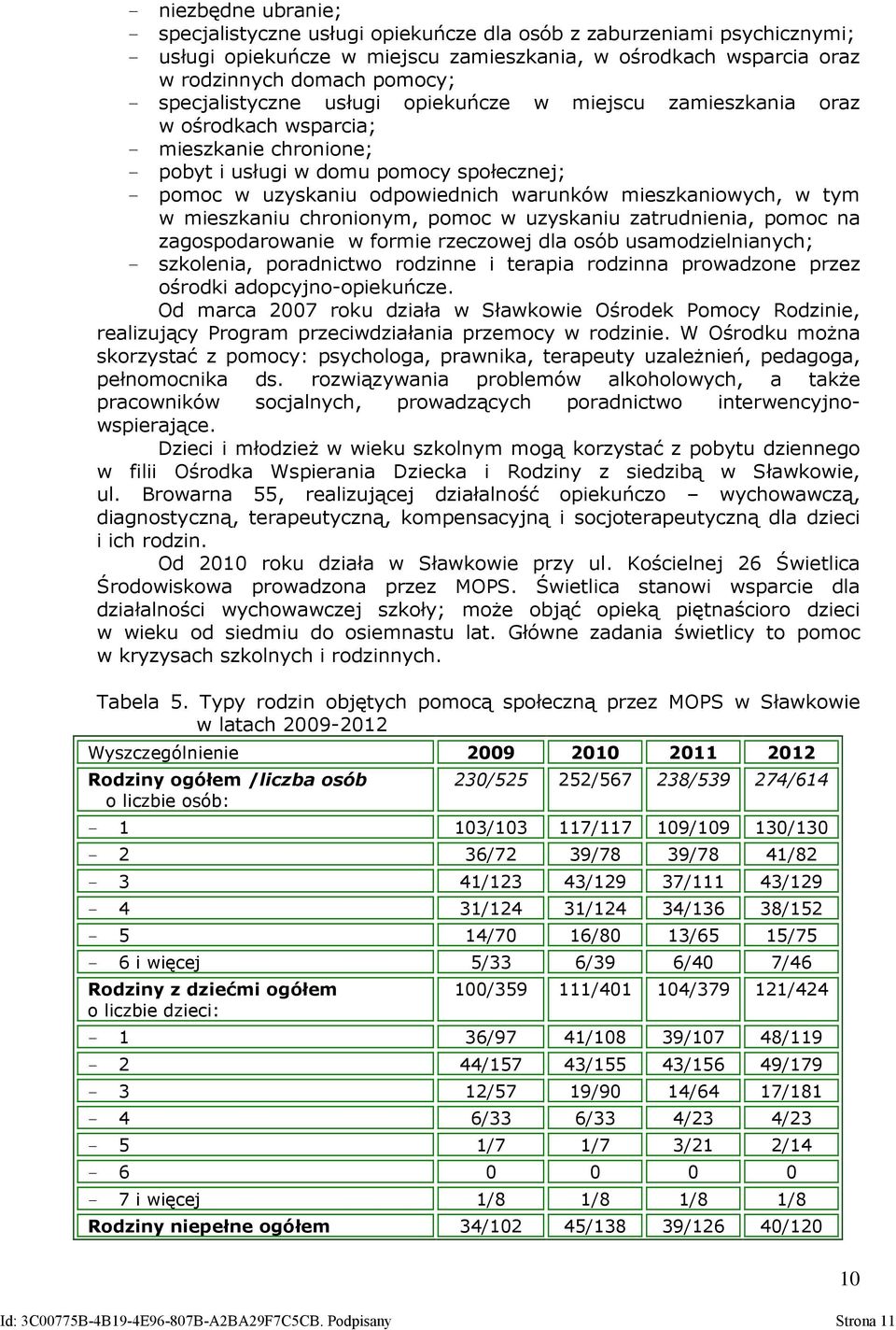 mieszkaniowych, w tym w mieszkaniu chronionym, pomoc w uzyskaniu zatrudnienia, pomoc na zagospodarowanie w formie rzeczowej dla osób usamodzielnianych; szkolenia, poradnictwo rodzinne i terapia