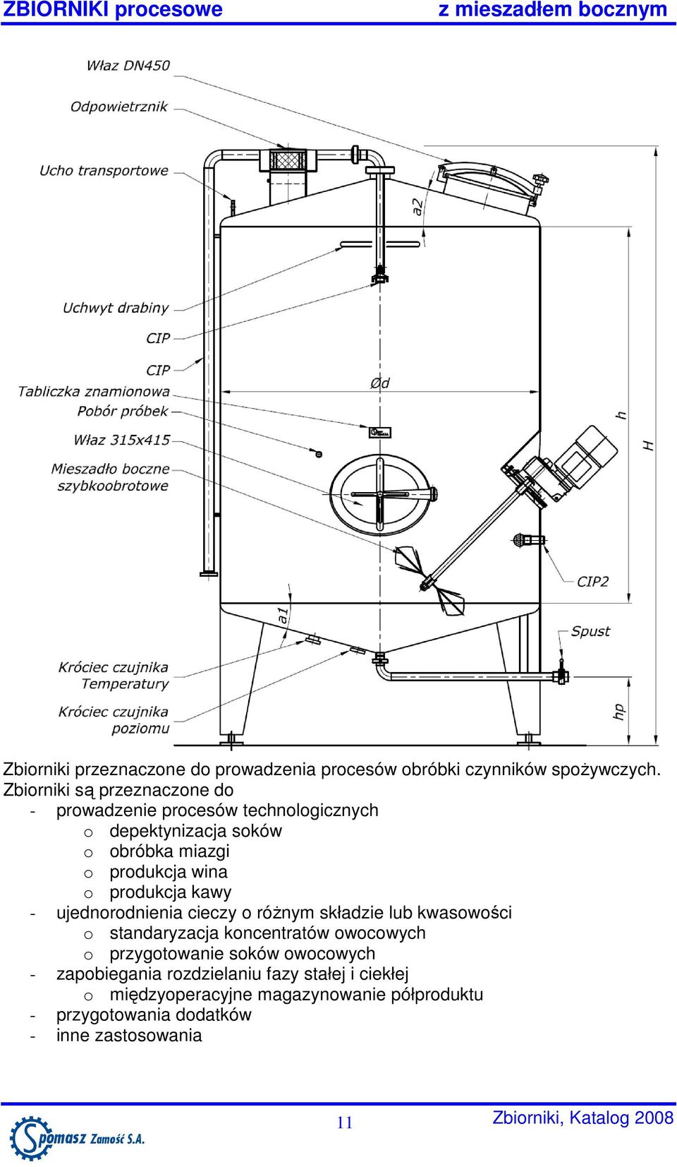 produkcja kawy - ujednorodnienia cieczy o róŝnym składzie lub kwasowości o standaryzacja koncentratów owocowych o przygotowanie soków