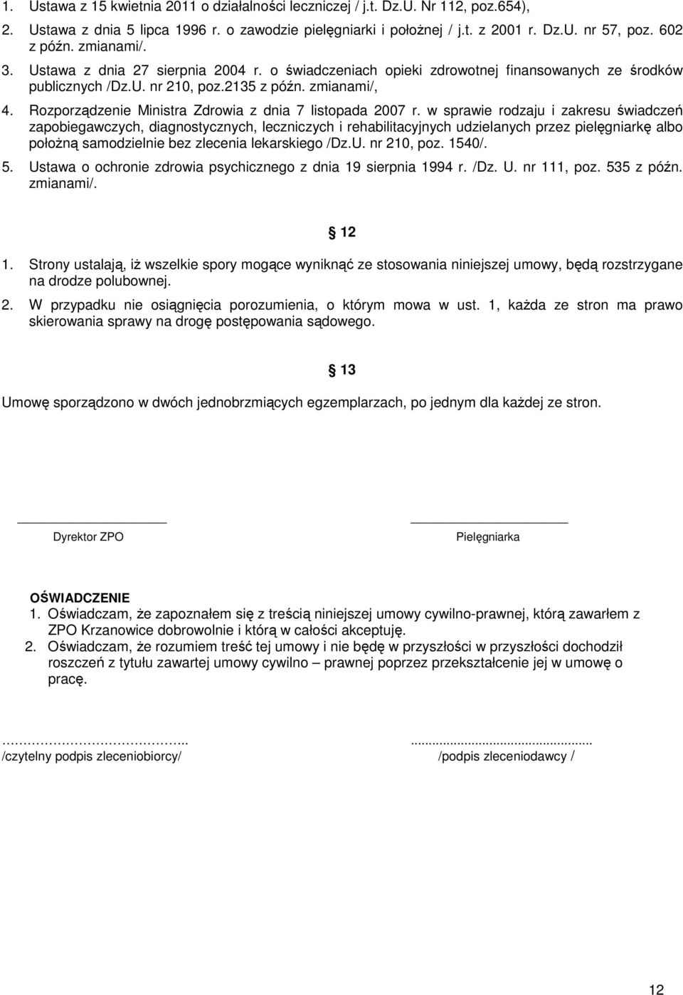 Rozporządzenie Ministra Zdrowia z dnia 7 listopada 2007 r.