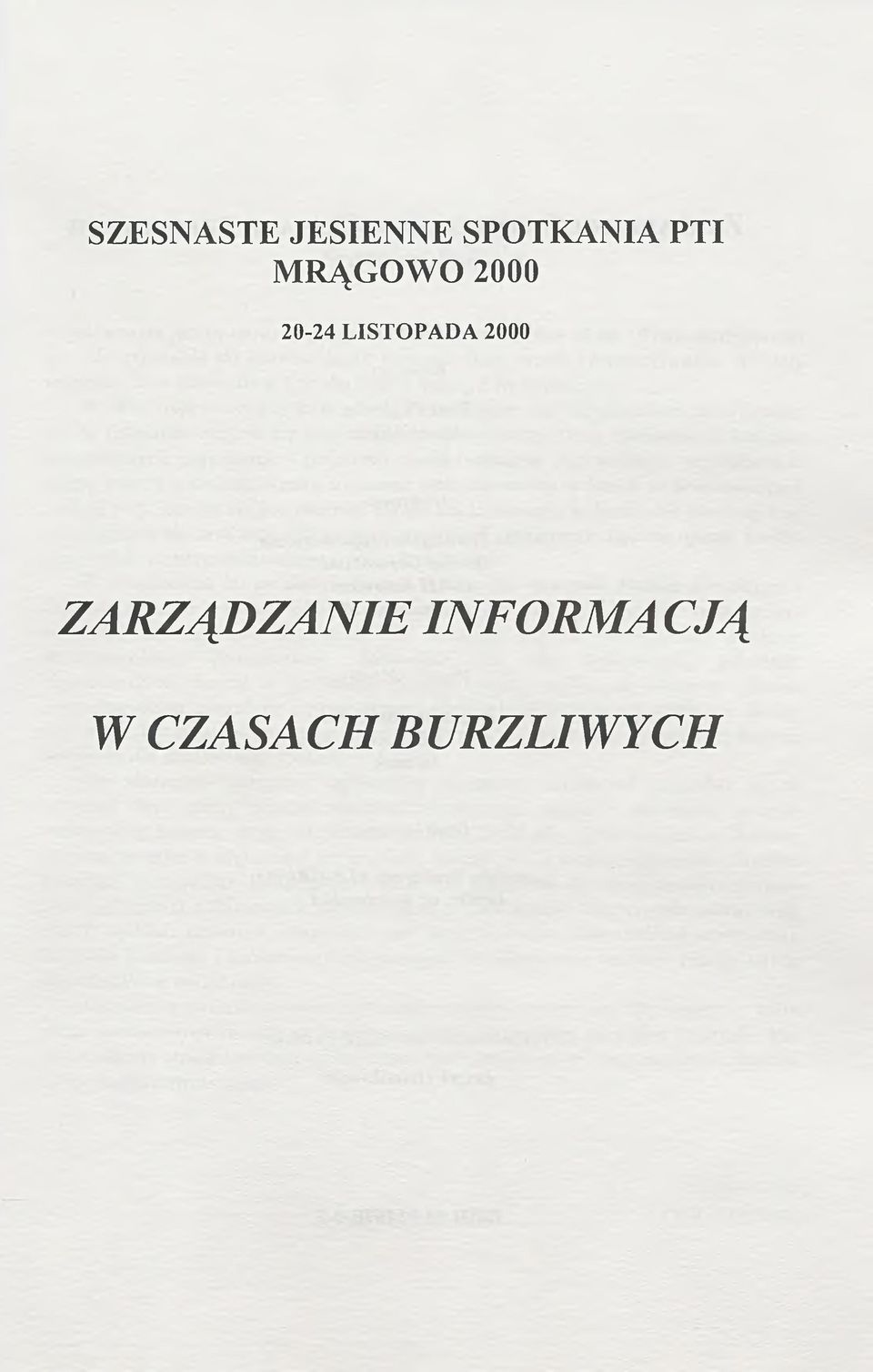 20-24 LISTOPADA 2000