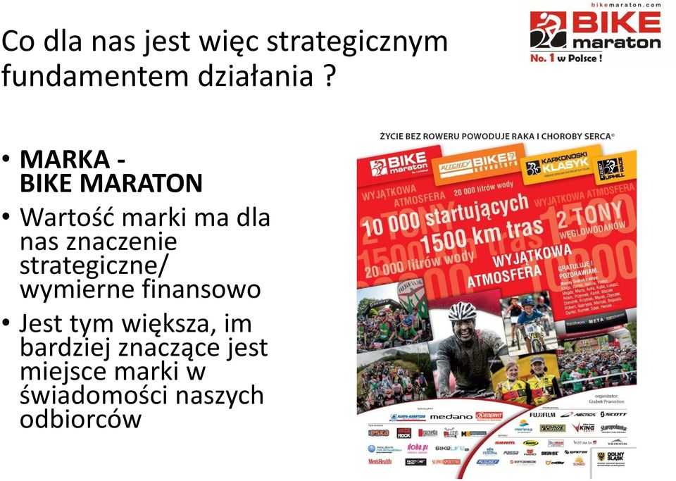 strategiczne/ wymierne finansowo Jest tym większa, im