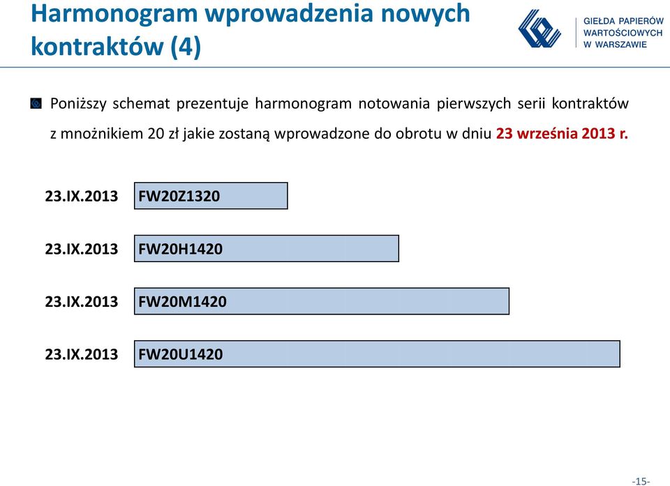 20 zł jakie zostaną wprowadzone do obrotu w dniu 23 września 2013 r. 23.IX.