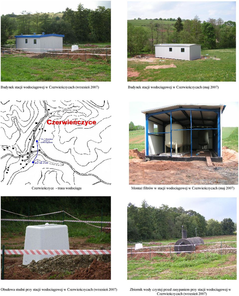 wodociągowej w Czerwieńczycach (maj 2007) Montaż filtrów w stacji wodociągowej w Czerwieńczycach