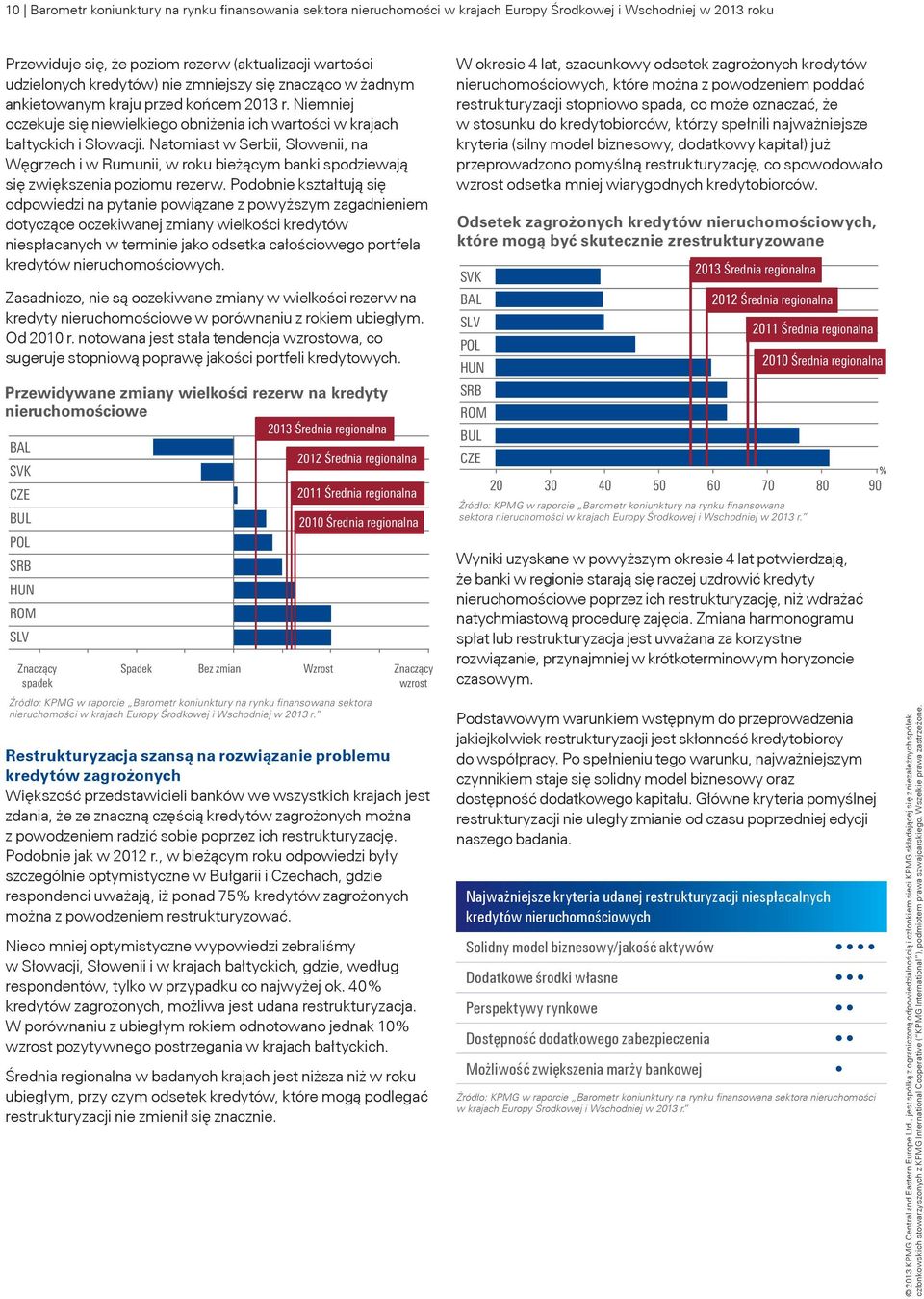 Natomiast w Serbii, Słowenii, na Węgrzech i w Rumunii, w roku bieżącym banki spodziewają się zwiększenia poziomu rezerw.