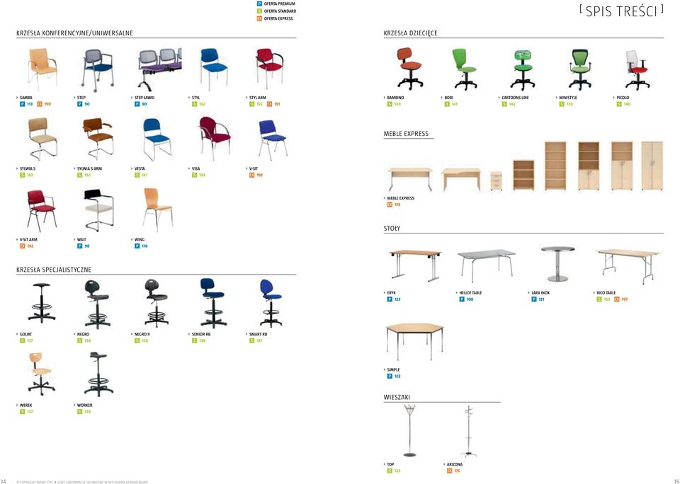 EXPRESS EX 174 STOŁY V-SIT ARM WAIT WING EX 192 P 98 P 116 KRZESŁA SPECJALISTYCZNE ERYK HELLO!