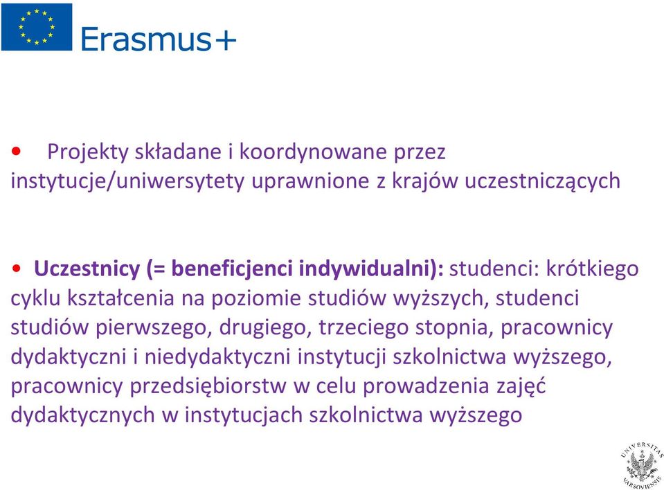 studiów pierwszego, drugiego, trzeciego stopnia, pracownicy dydaktyczni i niedydaktyczni instytucji