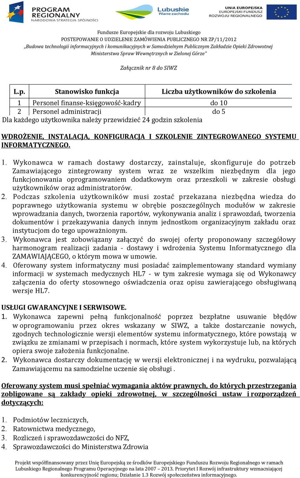 Wykonawca w ramach dostawy dostarczy, zainstaluje, skonfiguruje do potrzeb Zamawiającego zintegrowany system wraz ze wszelkim niezbędnym dla jego funkcjonowania oprogramowaniem dodatkowym oraz