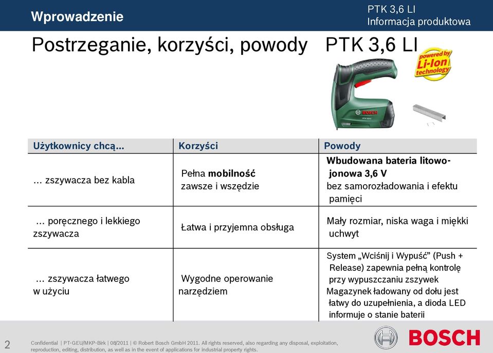 użyciu Łatwa i przyjemna obsługa Wygodne operowanie narzędziem Mały rozmiar, niska waga i miękki uchwyt System Wciśnij i Wypuść (Push +