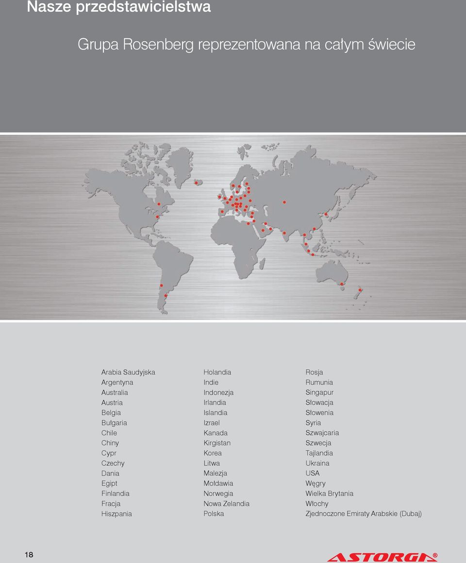 Islandia Izrael Kanada Kirgistan Korea Litwa Malezja Mołdawia Norwegia Nowa Zelandia Polska Rosja Rumunia Singapur