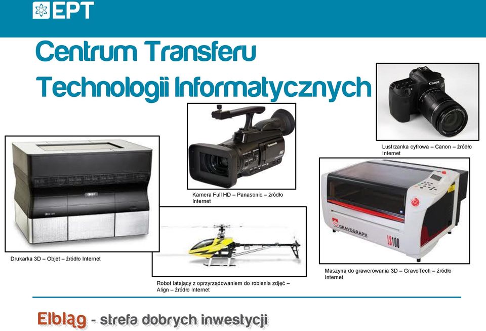 Objet źródło Internet Robot latający z oprzyrządowaniem do robienia