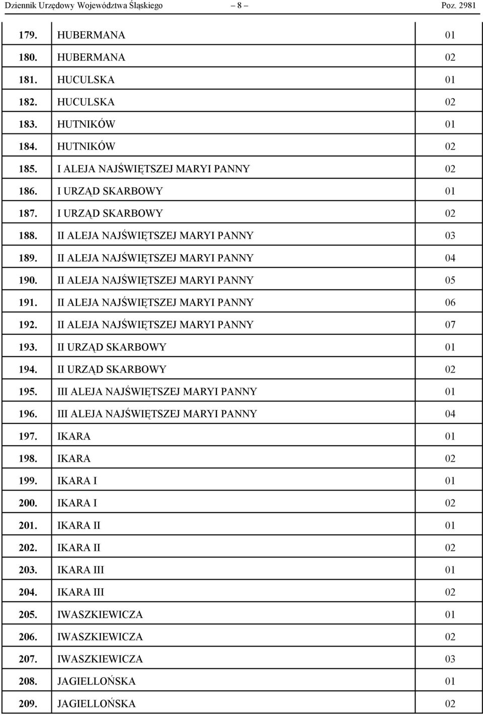 II ALEJA NAJŚWIĘTSZEJ MARYI PANNY 05 191. II ALEJA NAJŚWIĘTSZEJ MARYI PANNY 06 192. II ALEJA NAJŚWIĘTSZEJ MARYI PANNY 07 193. II URZĄD SKARBOWY 01 194. II URZĄD SKARBOWY 02 195.
