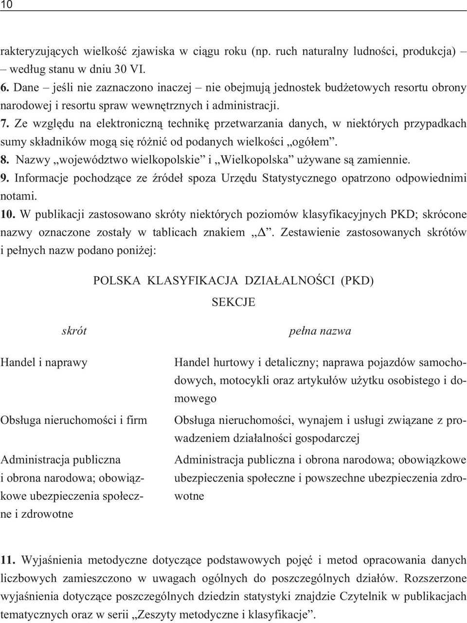 Ze wzglêdu na elektroniczn¹ technikê przetwarzania danych, w niektórych przypadkach sumy sk³adników mog¹ siê ró niæ od podanych wielkoœci ogó³em. 8.