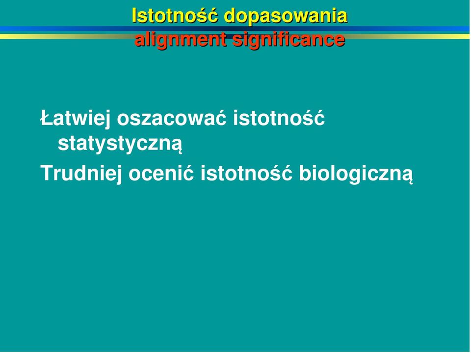 oszacować istotność