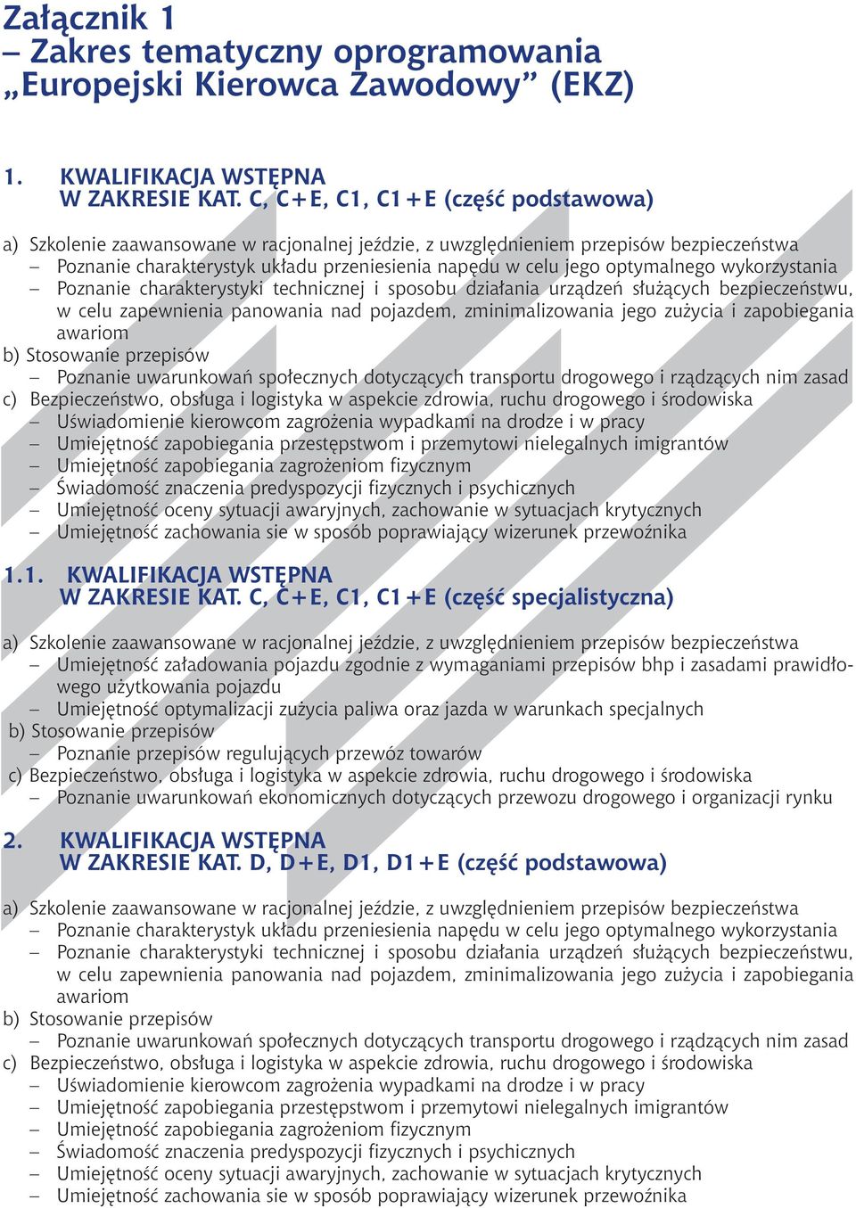 służących bezpieczeństwu, w celu zapewnienia panowania nad pojazdem, zminimalizowania jego zużycia i zapobiegania awariom Poznanie uwarunkowań społecznych dotyczących transportu drogowego i