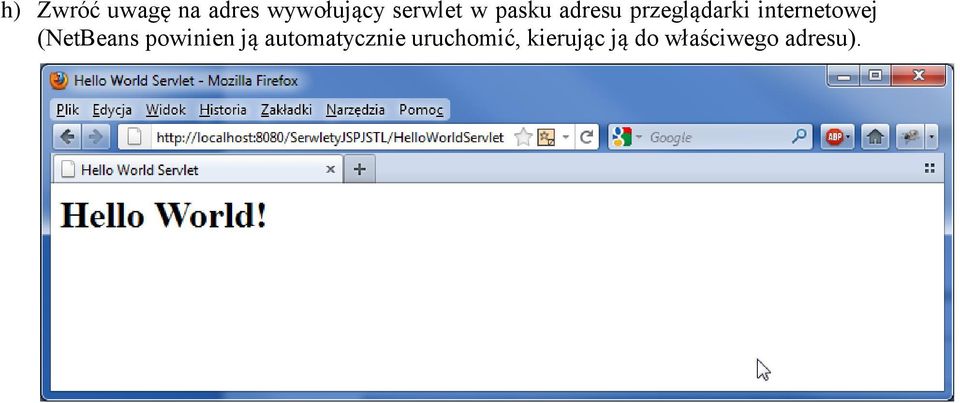 internetowej (NetBeans powinien ją