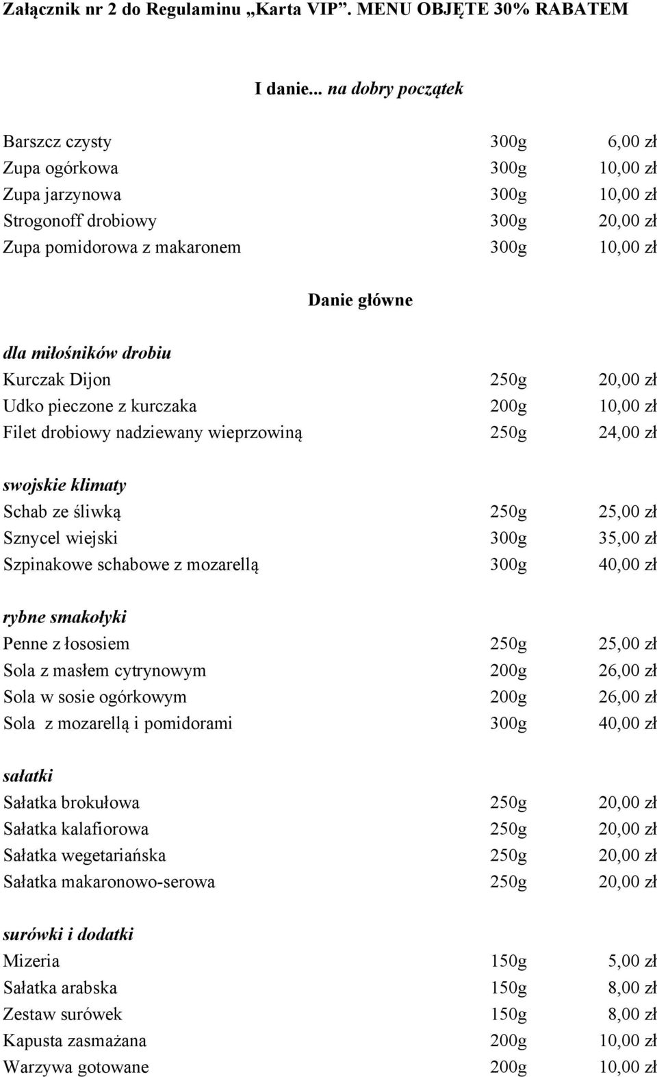 miłośników drobiu Kurczak Dijon 250g 20,00 zł Udko pieczone z kurczaka 200g 10,00 zł Filet drobiowy nadziewany wieprzowiną 250g 24,00 zł swojskie klimaty Schab ze śliwką 250g 25,00 zł Sznycel wiejski