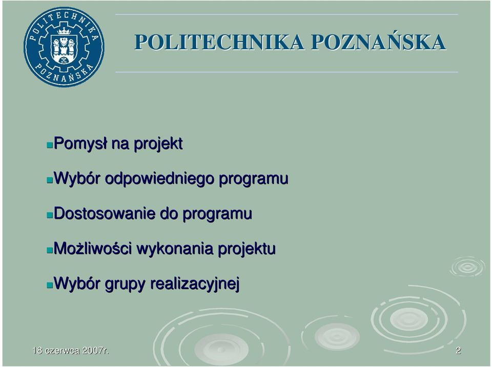 do programu Możliwości wykonania