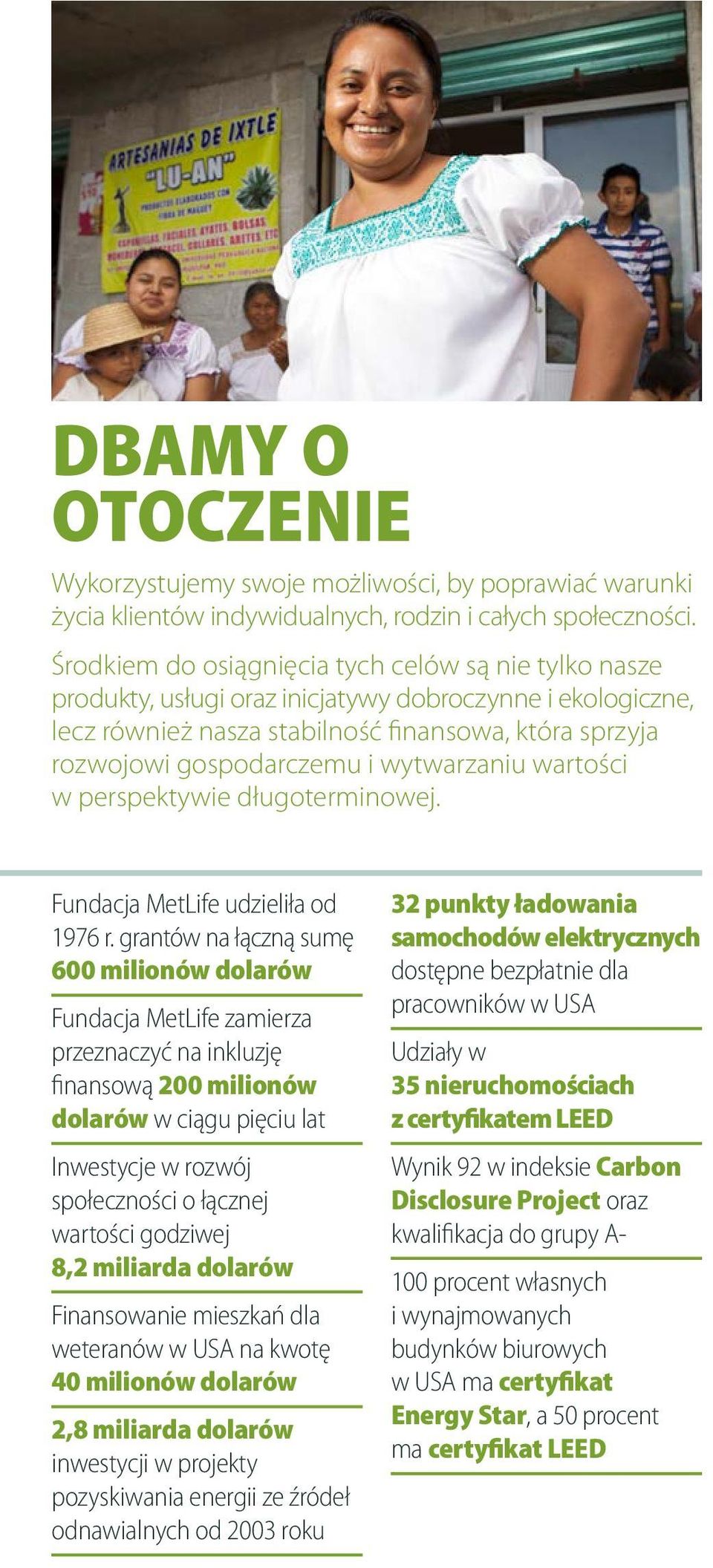 wytwarzaniu wartości w perspektywie długoterminowej. Fundacja MetLife udzieliła od 1976 r.