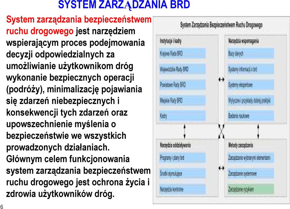 niebezpiecznych i konsekwencji tych zdarzeń oraz upowszechnienie myślenia o bezpieczeństwie we wszystkich prowadzonych działaniach.