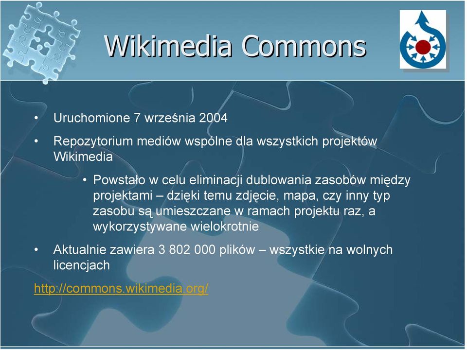 zdjęcie, mapa, czy inny typ zasobu są umieszczane w ramach projektu raz, a wykorzystywane