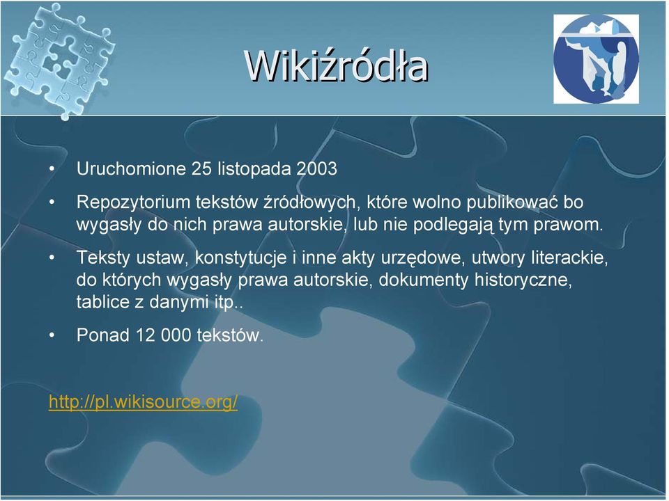 Teksty ustaw, konstytucje i inne akty urzędowe, utwory literackie, do których wygasły