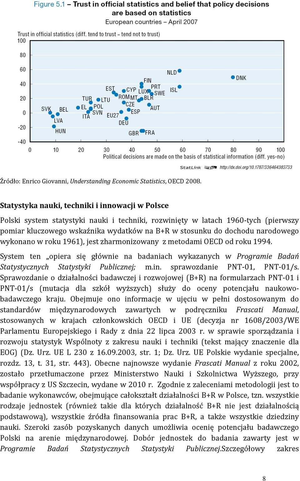 narodowego wykonano w roku 1961), jest zharmonizowany z metodami OECD od roku 1994. System ten opiera się głównie na badaniach wykazanych w Programie Badań Statystycznych Statystyki Publicznej; m.in.