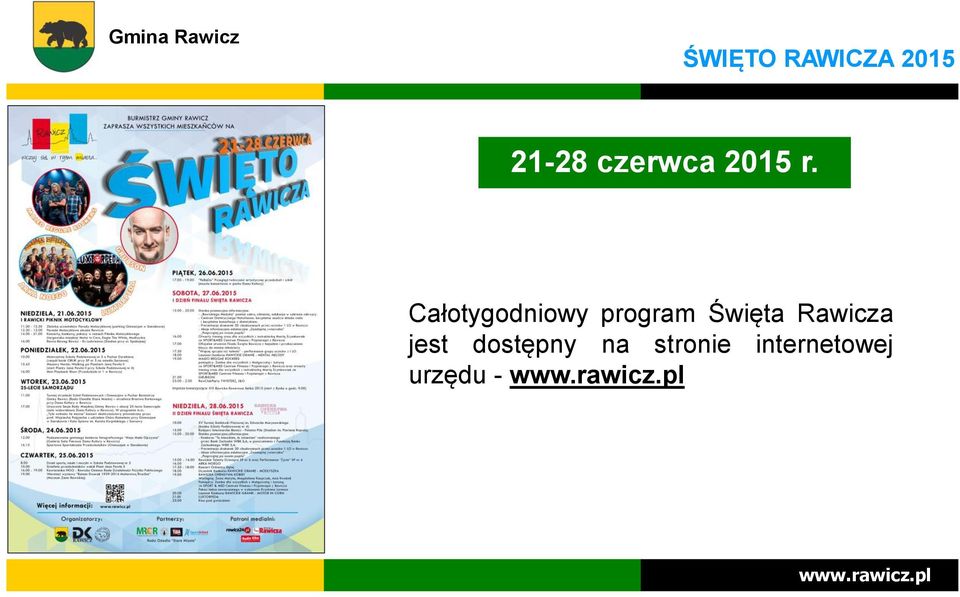 Całotygodniowy program Święta