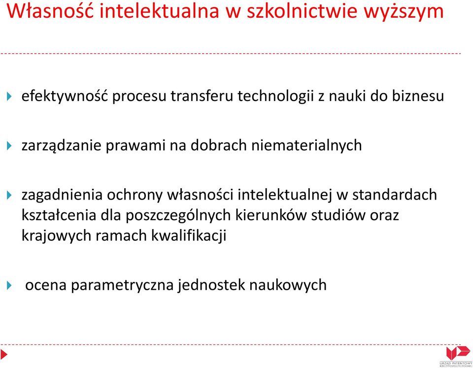 zagadnienia ochrony własności intelektualnej w standardach kształcenia dla