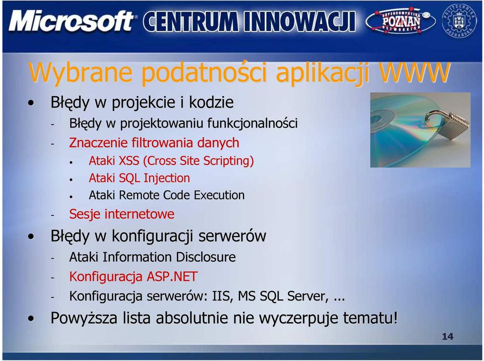 Execution - Sesje internetowe Błędy w konfiguracji serwerów - Ataki Information Disclosure -