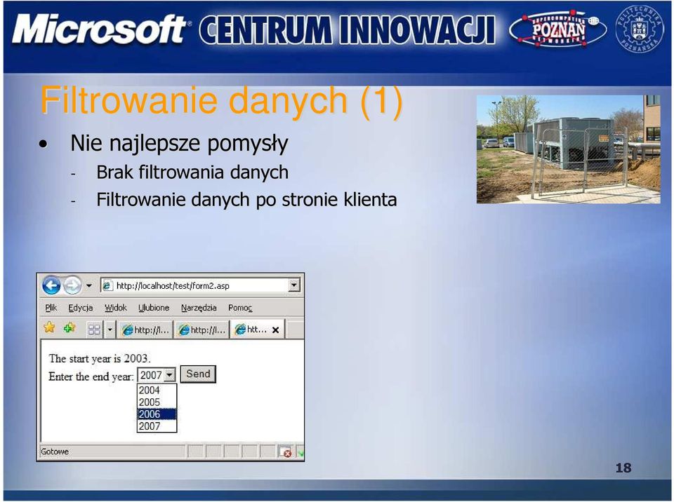 filtrowania danych -