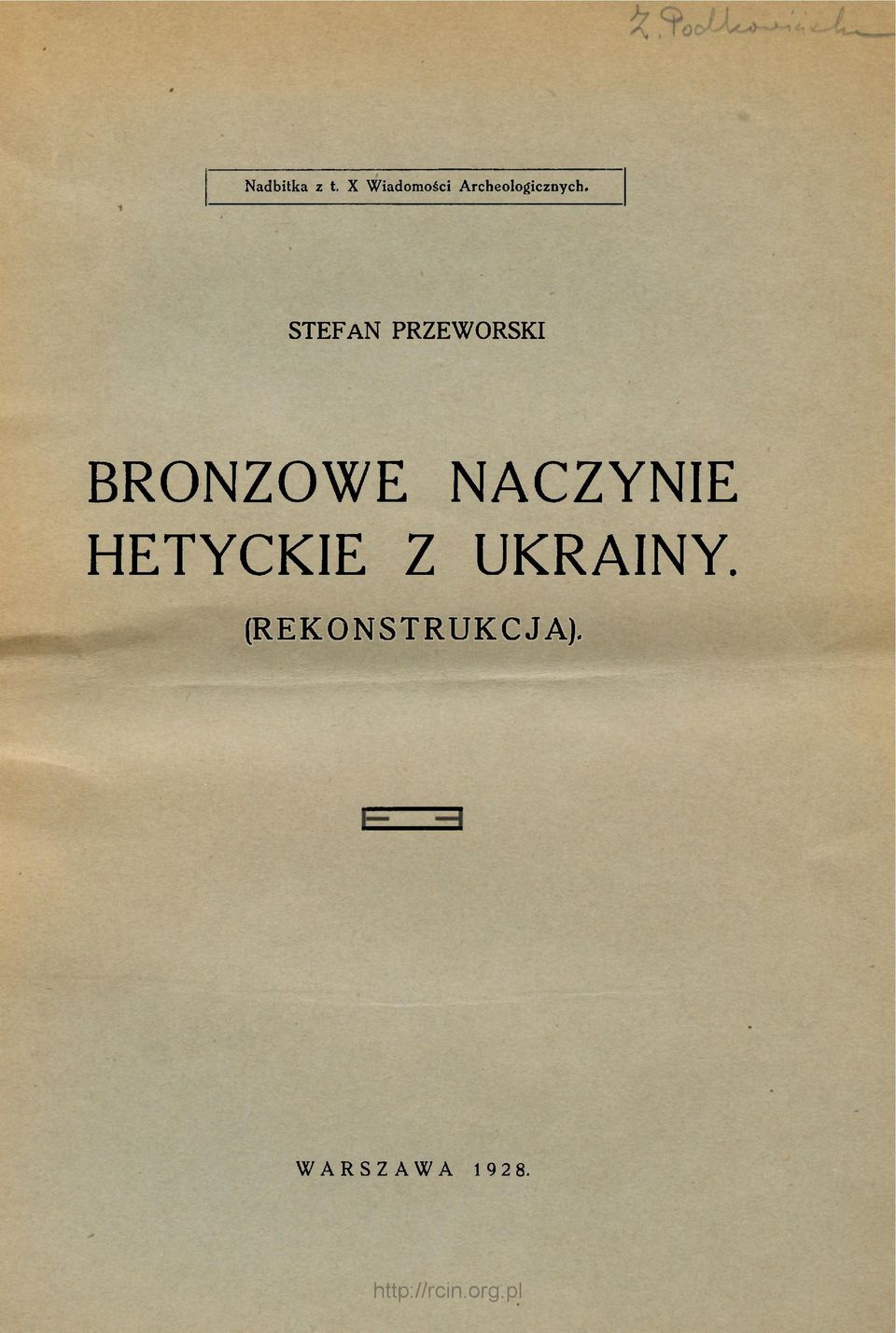 STEFAN PRZEWORSKI BRONZOWE