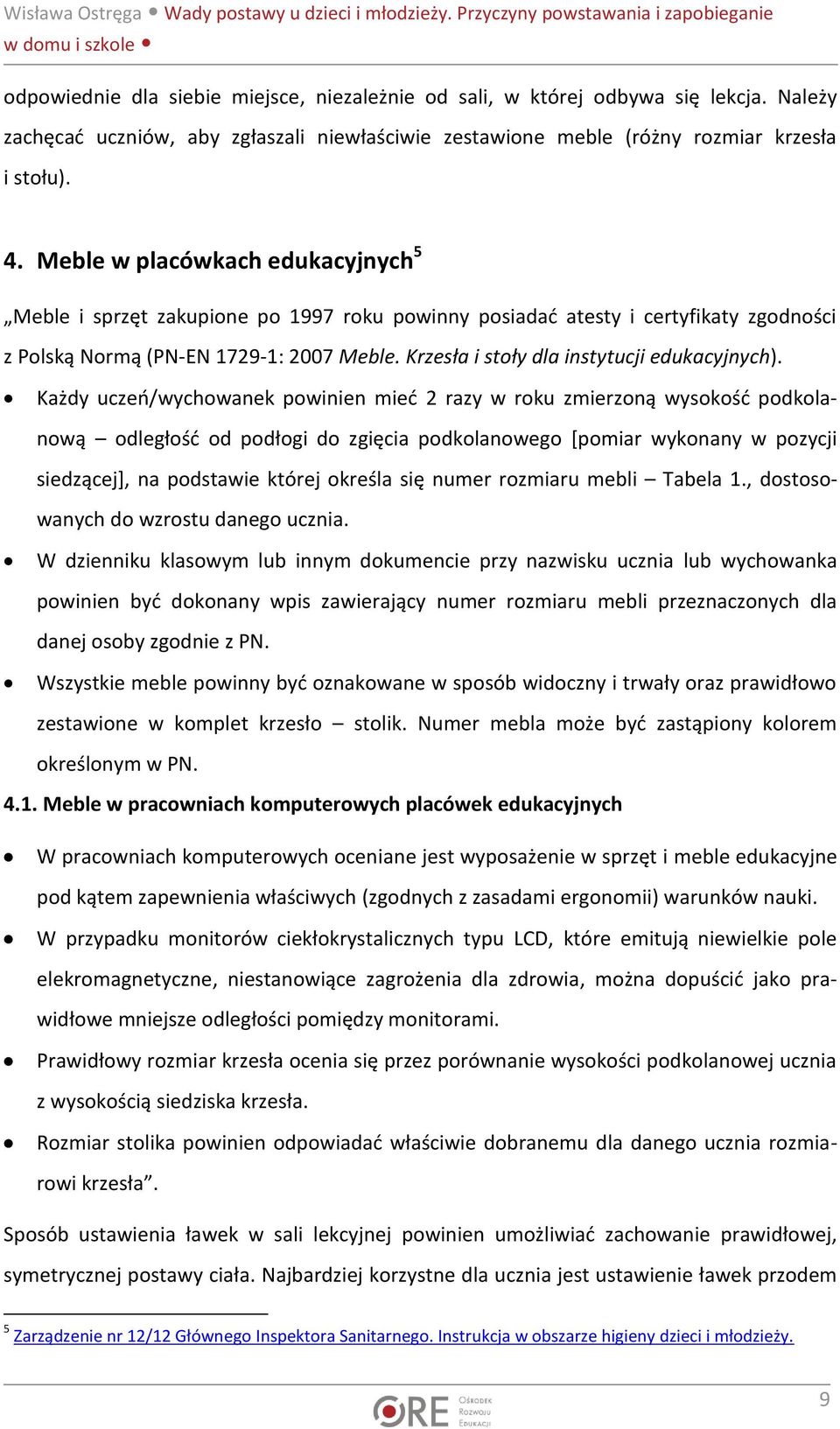 Krzesła i stoły dla instytucji edukacyjnych).