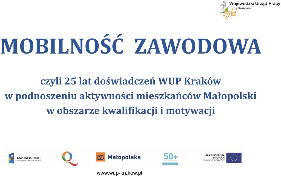 aktywności mieszkańców Małopolski w