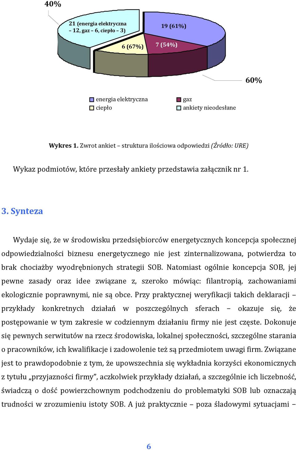 Synteza Wydaje się, że w środowisku przedsiębiorców energetycznych koncepcja społecznej odpowiedzialności biznesu energetycznego nie jest zinternalizowana, potwierdza to brak chociażby wyodrębnionych