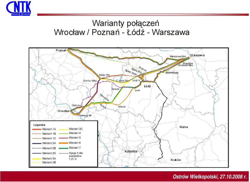 Sieradz Łask Wieruszów Oleśnica Kę pno Wieluń Czernica Wr.