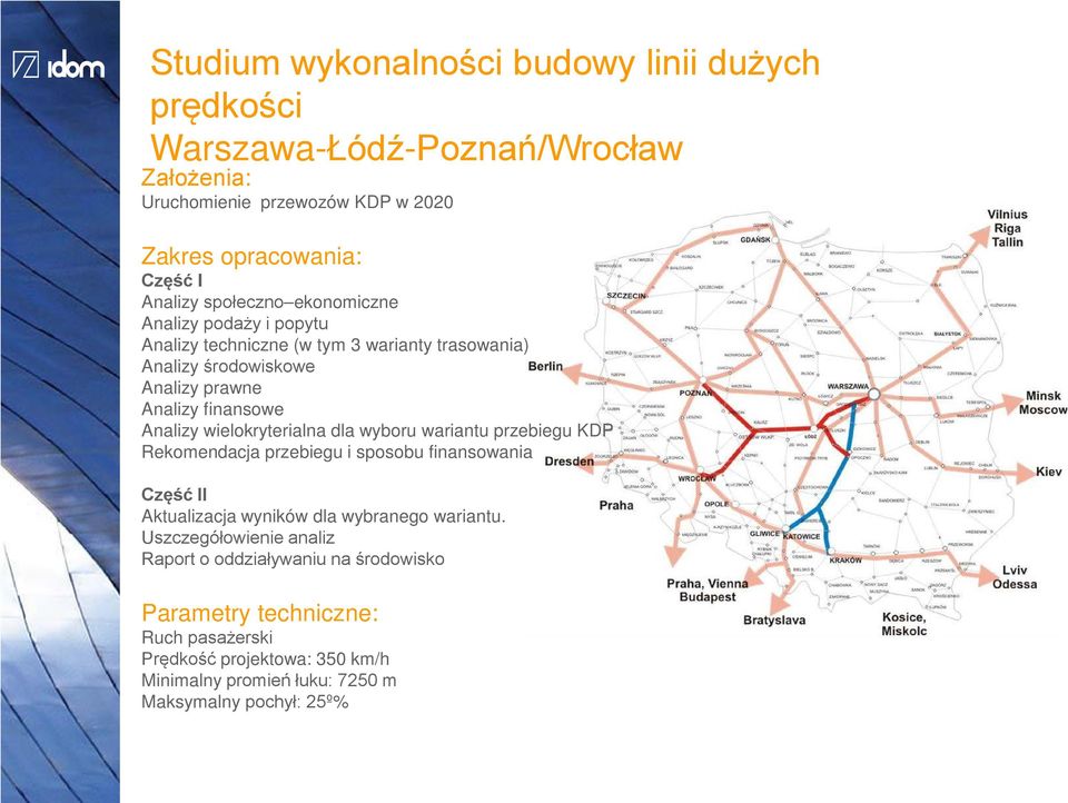 wielokryterialna dla wyboru wariantu przebiegu KDP Rekomendacja przebiegu i sposobu finansowania Część II Aktualizacja wyników dla wybranego wariantu.