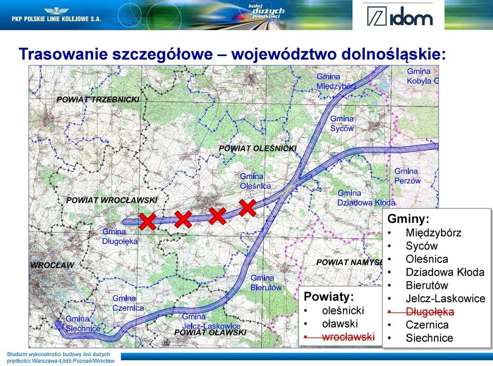 wrocławski Gminy: Międzybórz Syców Oleśnica