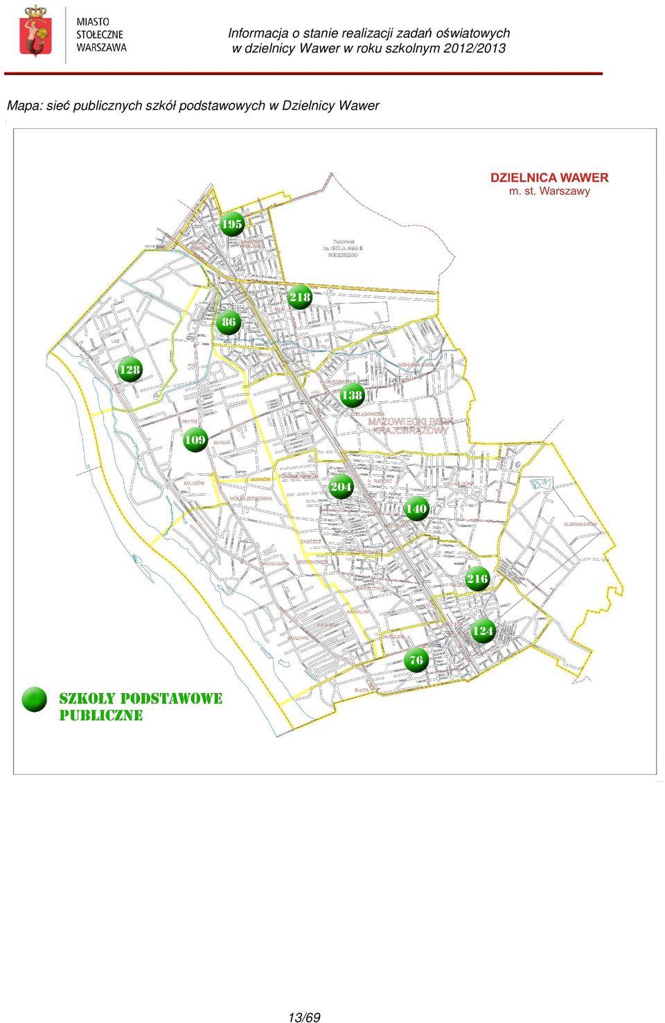 Mapa: sieć publicznych szkół