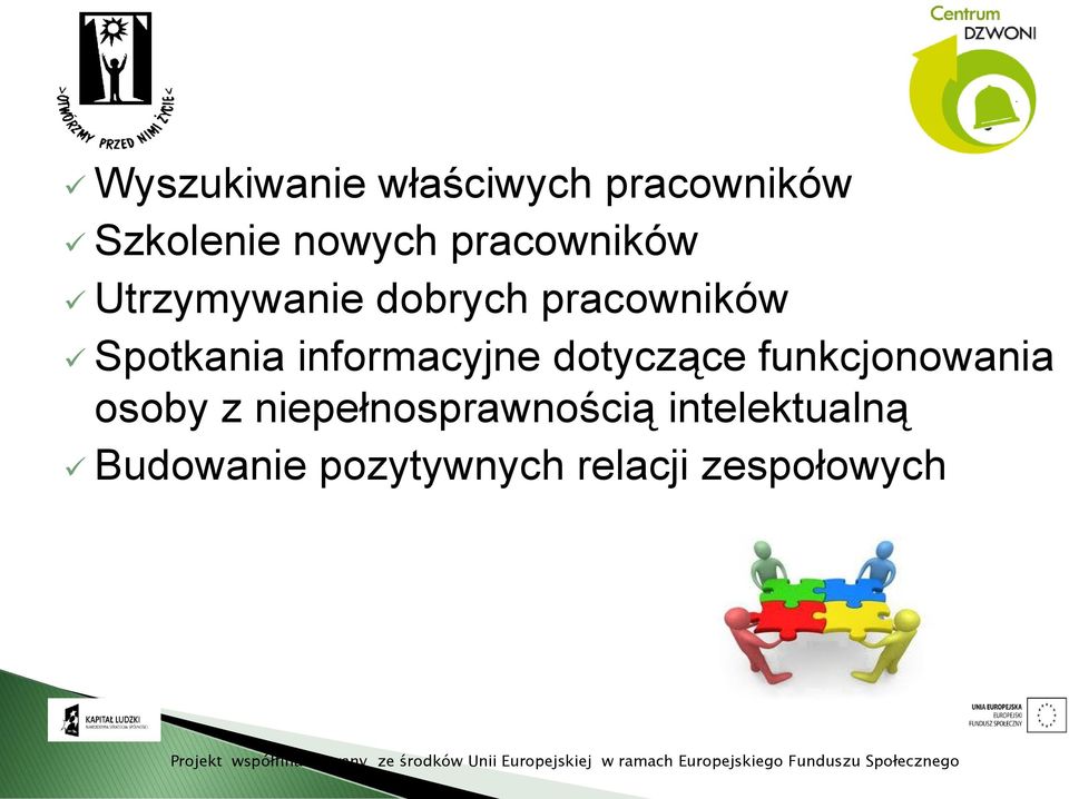 informacyjne dotyczące funkcjonowania osoby z