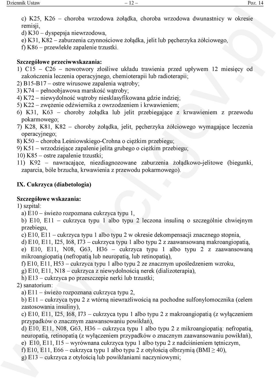 K86 przewlekłe zapalenie trzustki.