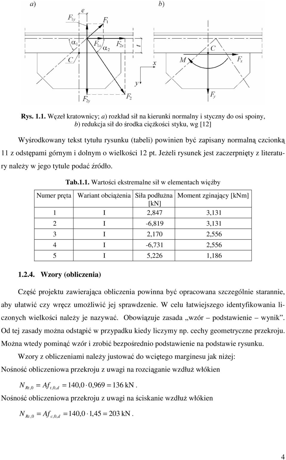 normalną czcionką 11