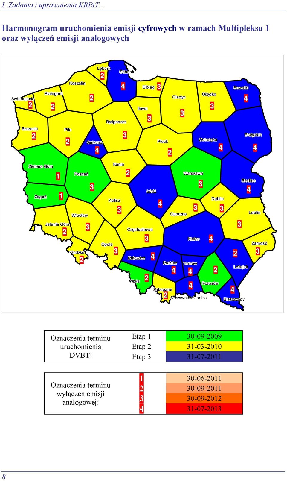 Kalisz Opole 3 Katowice 2 4 4 Opoczno Częstochowa Wisła Kraków 2 4 Zakopane Warszawa 4 4 3 3 Kielce Tarnów Szczawnica/Gorlice Dęblin 3 4 2 Rzeszów 3 2 4 Siedlce 4 Leżajsk Bieszczady Lublin