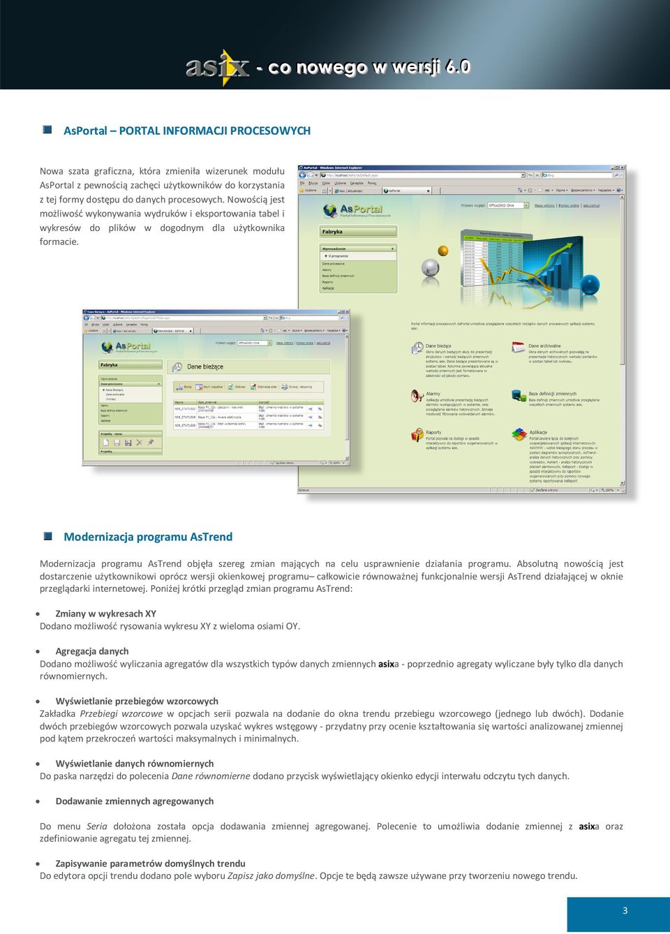 Modernizacja programu AsTrend Modernizacja programu AsTrend objęła szereg zmian mających na celu usprawnienie działania programu.