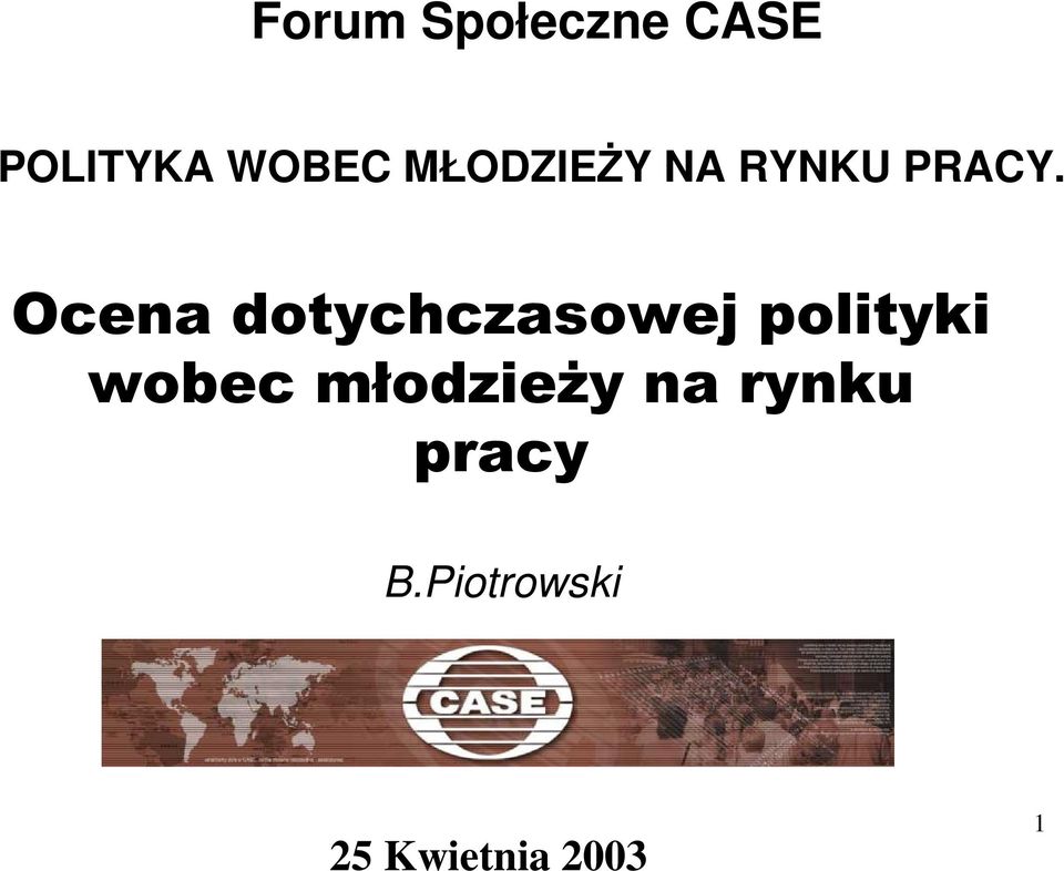 MŁODZIEY NA RYNKU