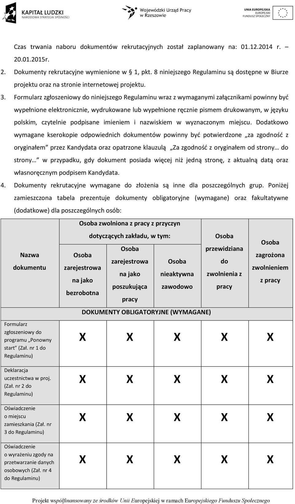 Formularz zgłoszeniowy do niniejszego Regulaminu wraz z wymaganymi załącznikami powinny być wypełnione elektronicznie, wydrukowane lub wypełnione ręcznie pismem drukowanym, w języku polskim,