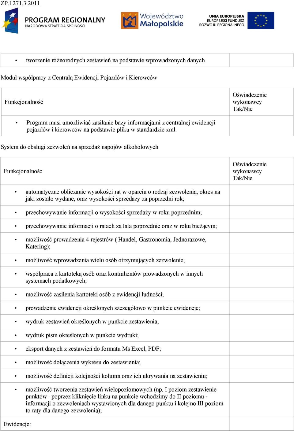 System do obsługi zezwoleń na sprzedaż napojów alkoholowych automatyczne obliczanie wysokości rat w oparciu o rodzaj zezwolenia, okres na jaki zostało wydane, oraz wysokości sprzedaży za poprzedni