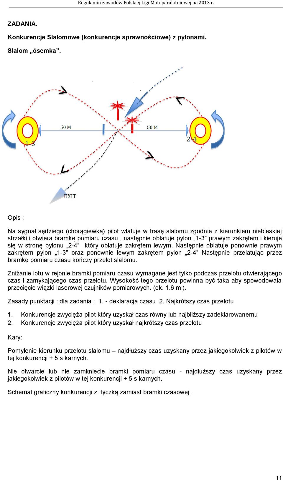 się w stronę pylonu 2-4 który oblatuje zakrętem lewym.