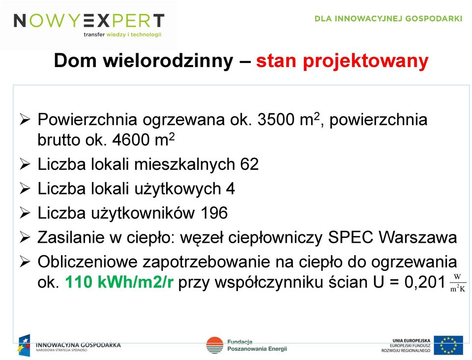 4600 m 2 Liczba lokali mieszkalnych 62 Liczba lokali użytkowych 4 Liczba użytkowników