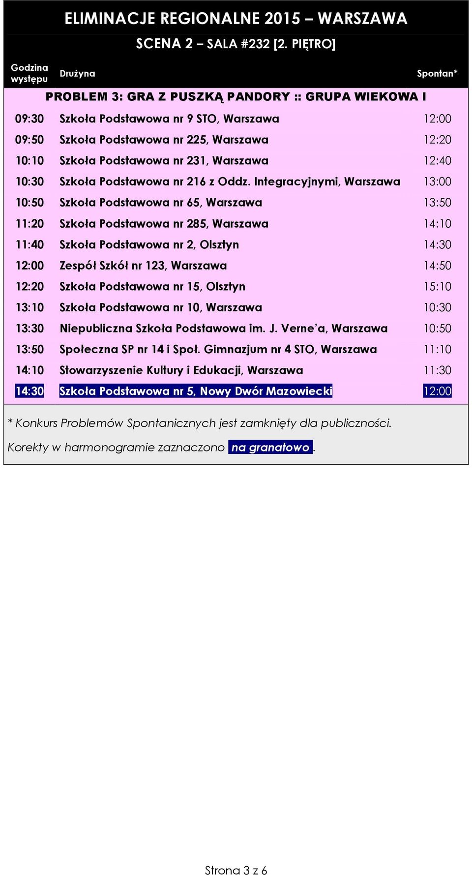 12:40 10:30 Szkoła Podstawowa nr 216 z Oddz.